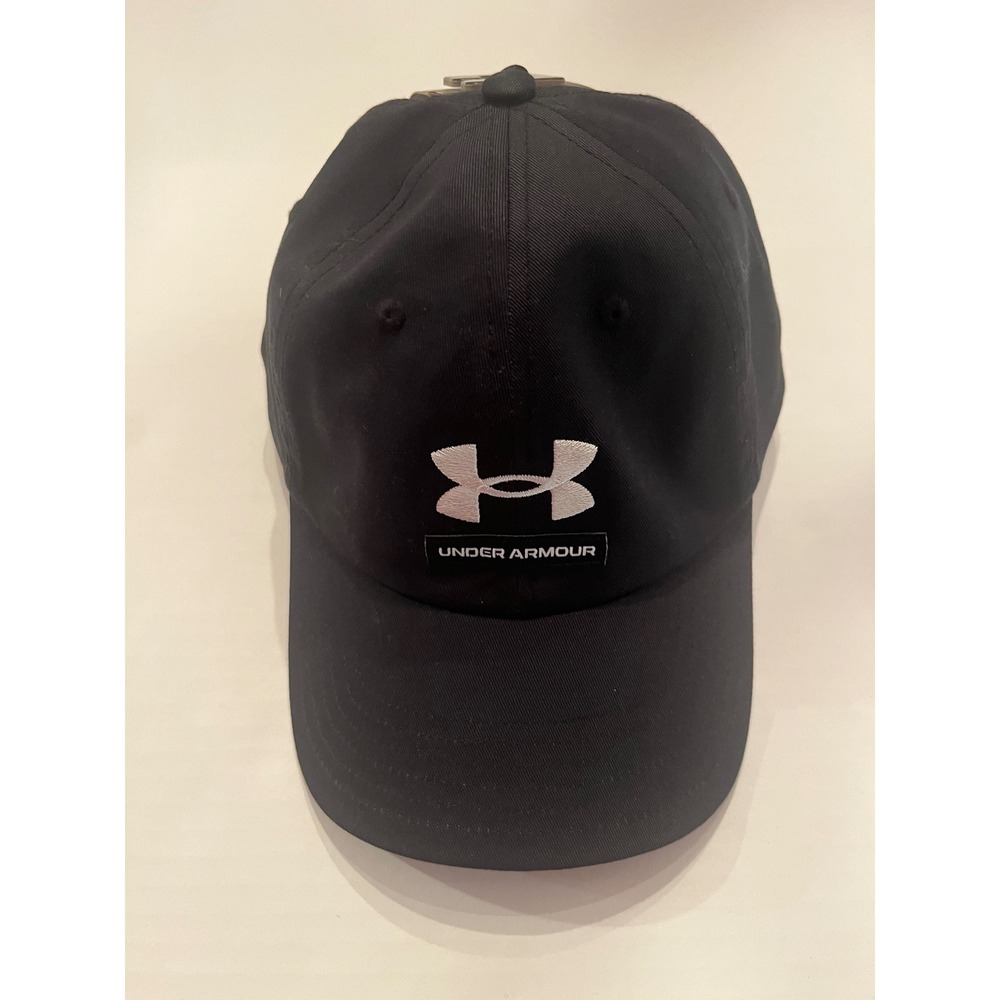 Under Armour Adjustable Black Hat Cap with Logo One Size